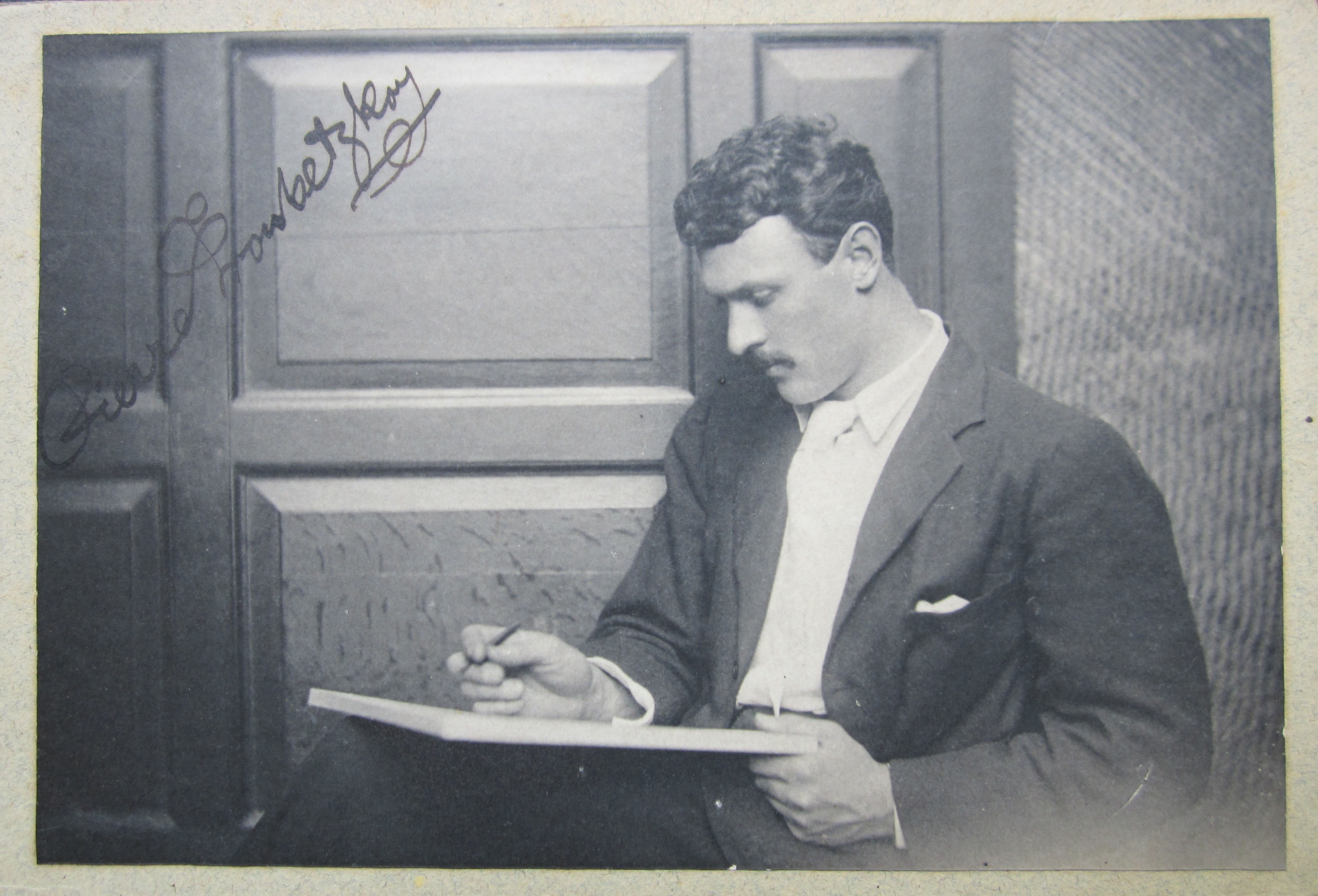 Photograph by Fred Hollyer of Prince Pierre Troubetzkoy sketching, 1 August 1894. (MSS 2532. Photograph by Donna Stapley)