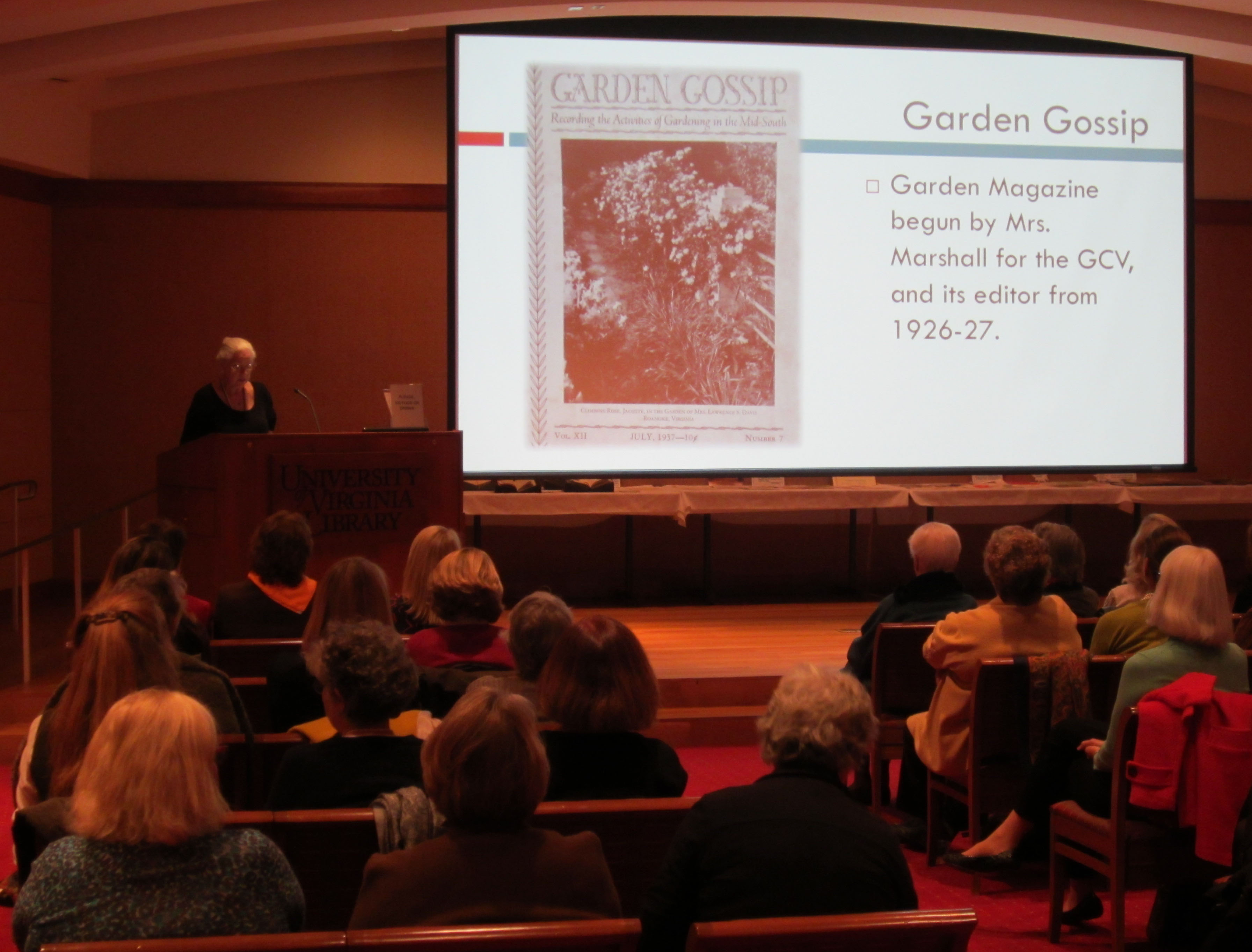 AGC Historian gives a presentation of the club's 100-year history. (Photograph by Petrina Jackson)