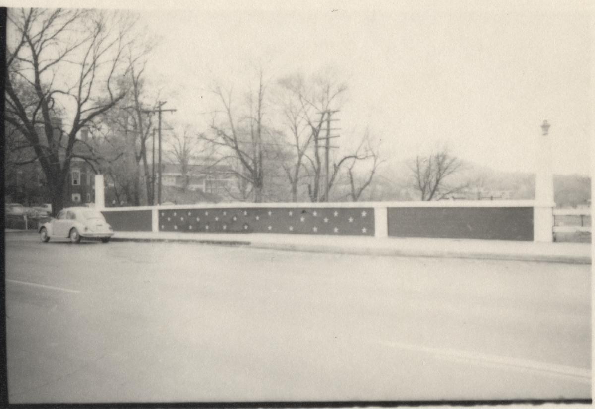 University of Virginia Beta Bridge, 1969. (RG-30/1/10.11. University of Virginia Visual History Collection. Image by Digitization Services.)