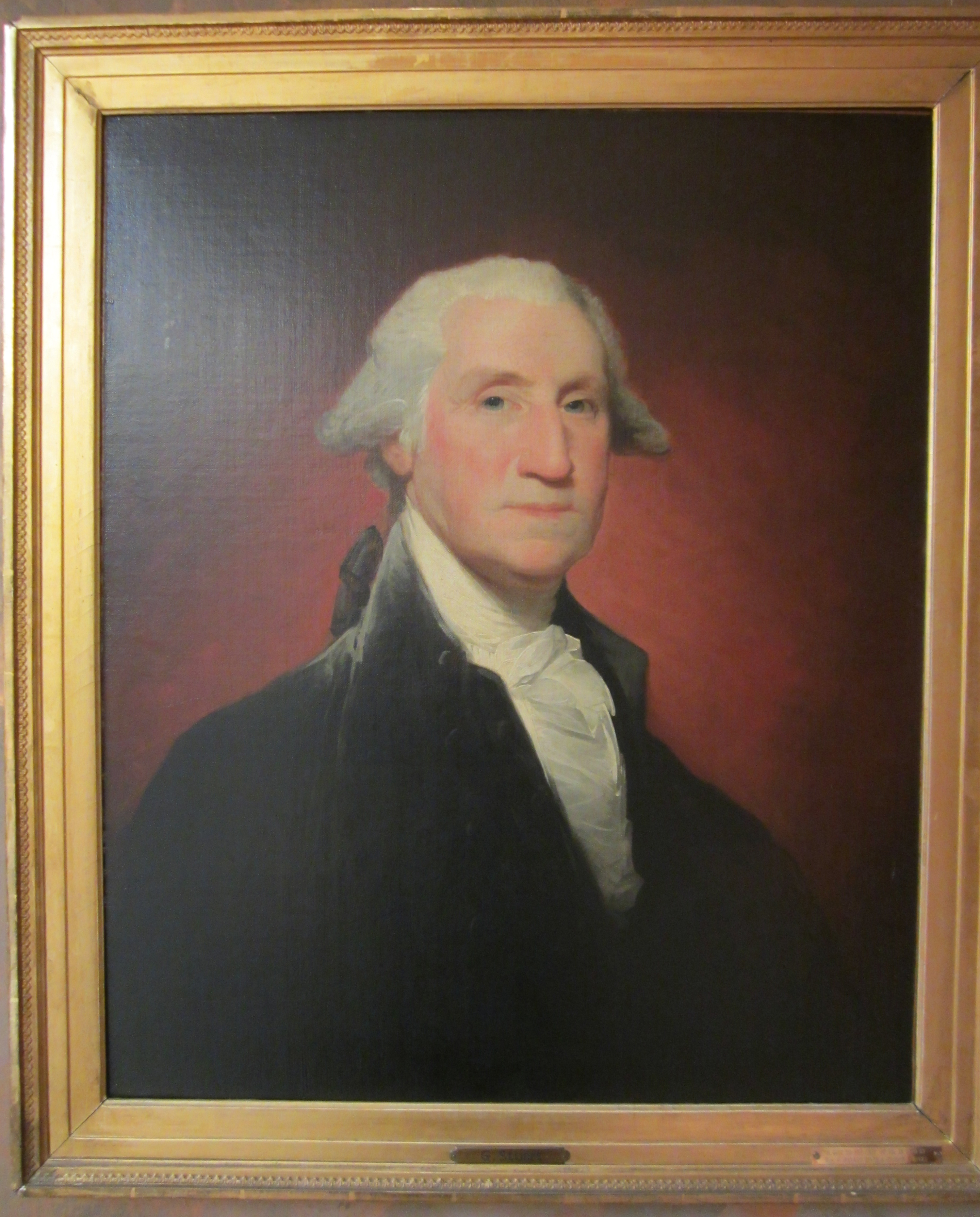 Portrait of George Washington by Gilbert Stuart. (Gift of Mrs. F. Bayard Rives and George L. Rives. Photograph by Donna Stapley.)