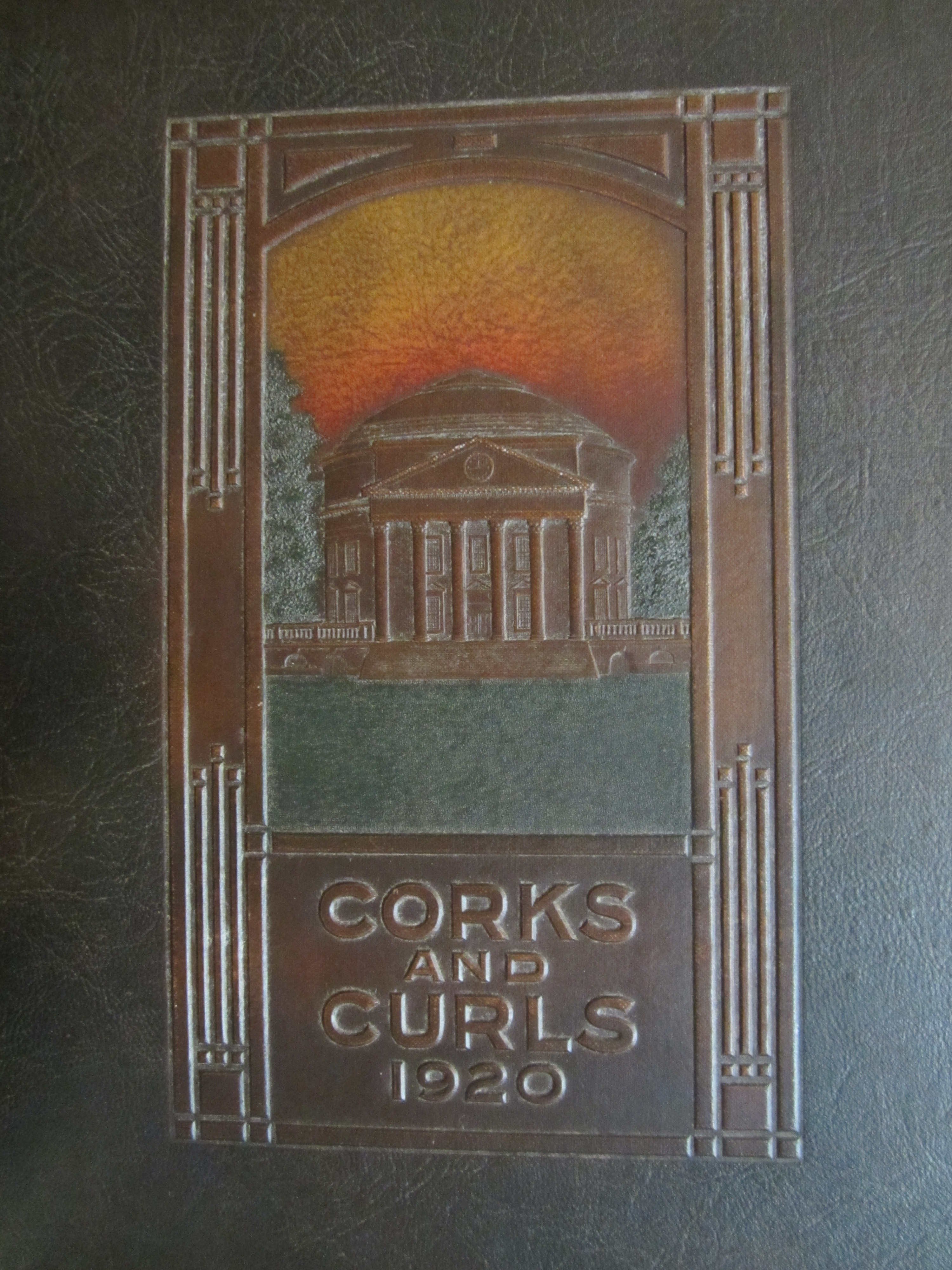 Cover of Corks and Curls, 1920. (Photograph by Donna Stapley)