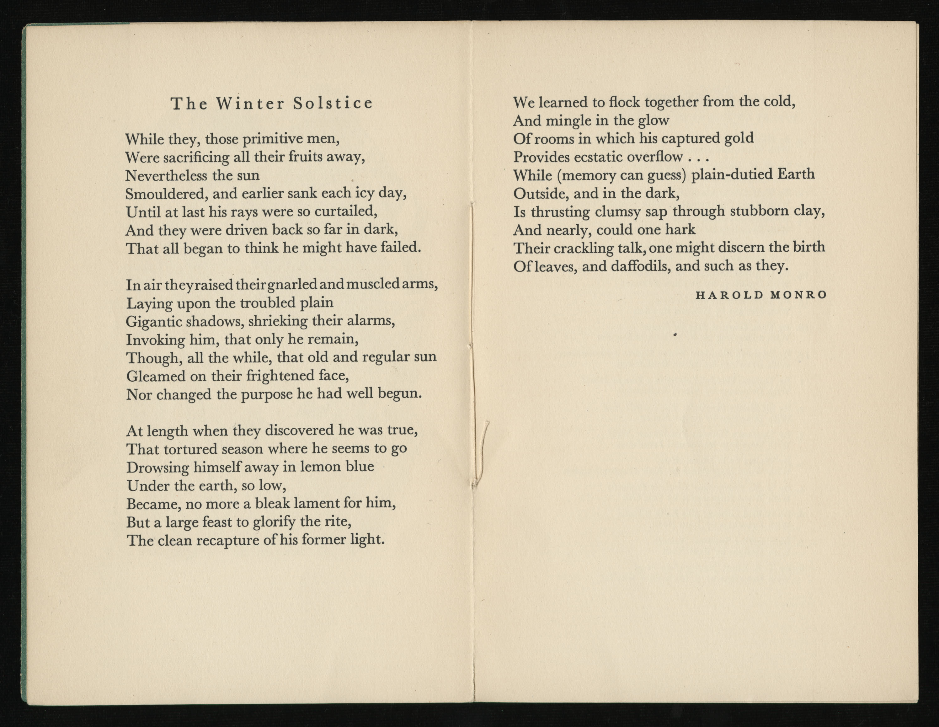 The Winter Solstice, a poem by Harold Monro