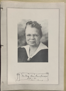 Mary Carr Greer in the first ATS yearbook (1948). 