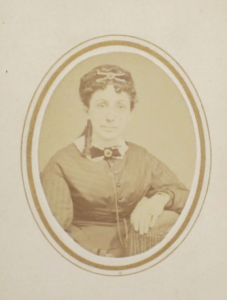 Carte-de-visite of Philena Carkin taken by Charlottesville photographer William Roads