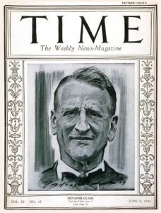 Carter Glass on the cover of Time Magazine