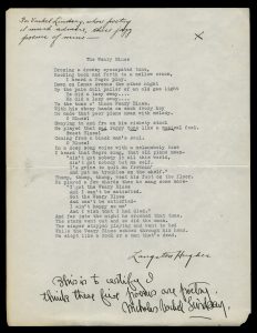Typed copy of poem