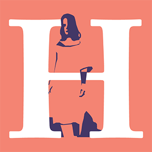 An icon with a large H and the silhouette of a figure from the Night of the Living Dead.